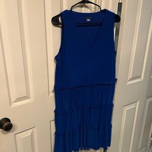 Tommy Hilfiger Royal Blue Layered Midi Dress